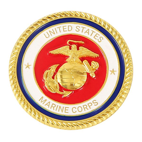 Zinc alloy  3D Soft enamel gold Metal Coin
