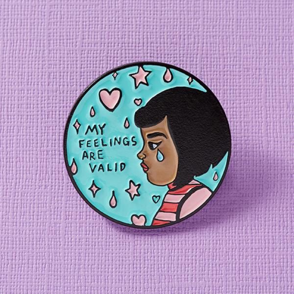 Soft enamel Custom Carton Girl Round  Badges - Image 2