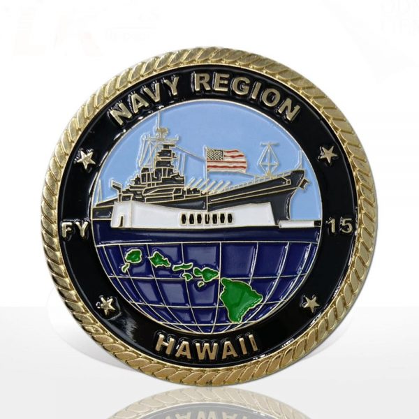custom cheap metal navy challenge die stamping coin